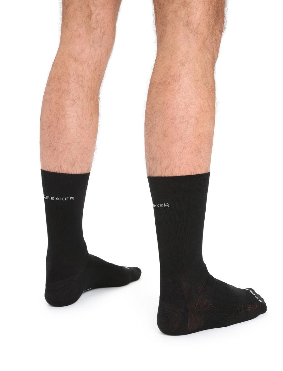 Black Icebreaker Merino Hike Liner Crew Men's Socks | AU 1044SGLO